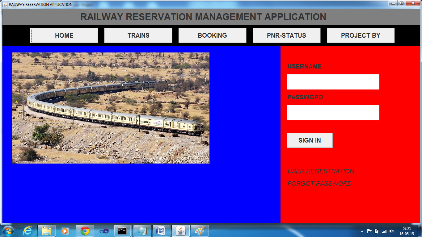 Railway Reservation Management System
